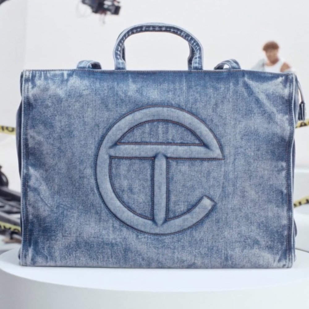 Telfar Large Denim Shopper - Blue - Picture 4 of 7